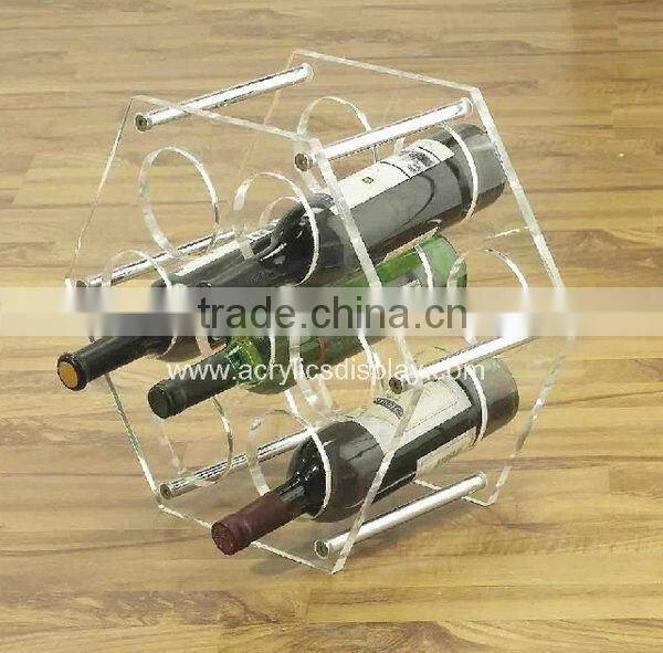 Economic professional 3 tier acrylic bottle display stand