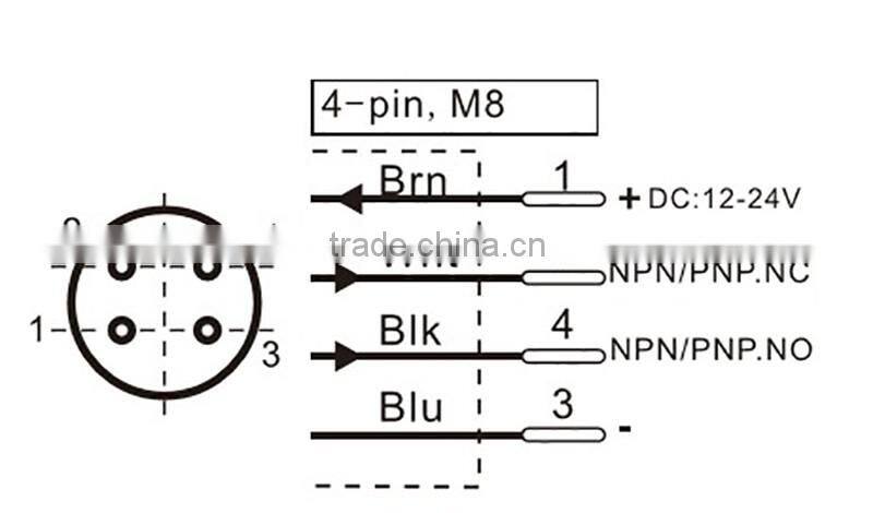 DC 12-24V Low price M8 infrared F&C metal label sensor