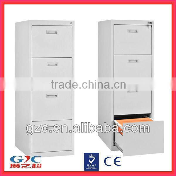 Office Funture 4 Drawer Vertical Cold Rolled Steel Filing Cabinet with Lock Key