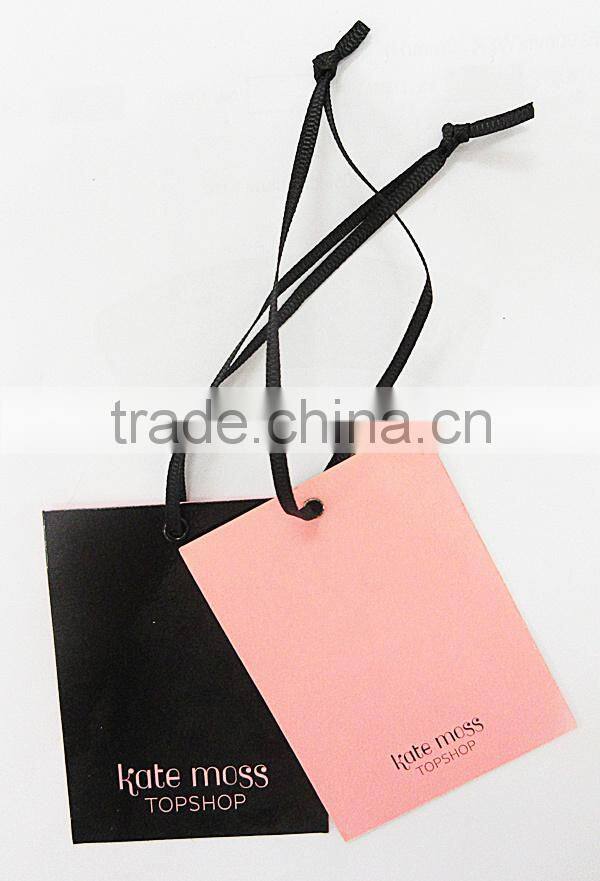 Silk Screen Print Custom Logo Garment Card Tag Folded Apparel Tags