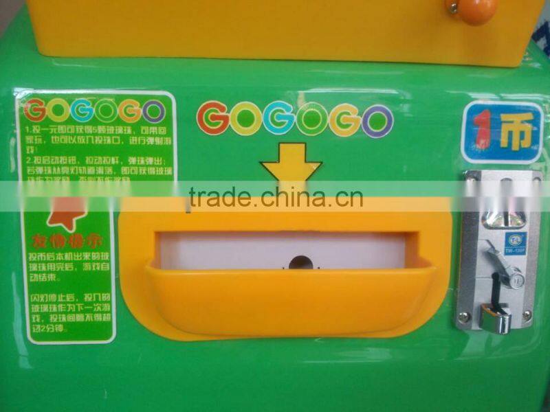 Fashion pinball coin operated amusement kids toy game machine for children