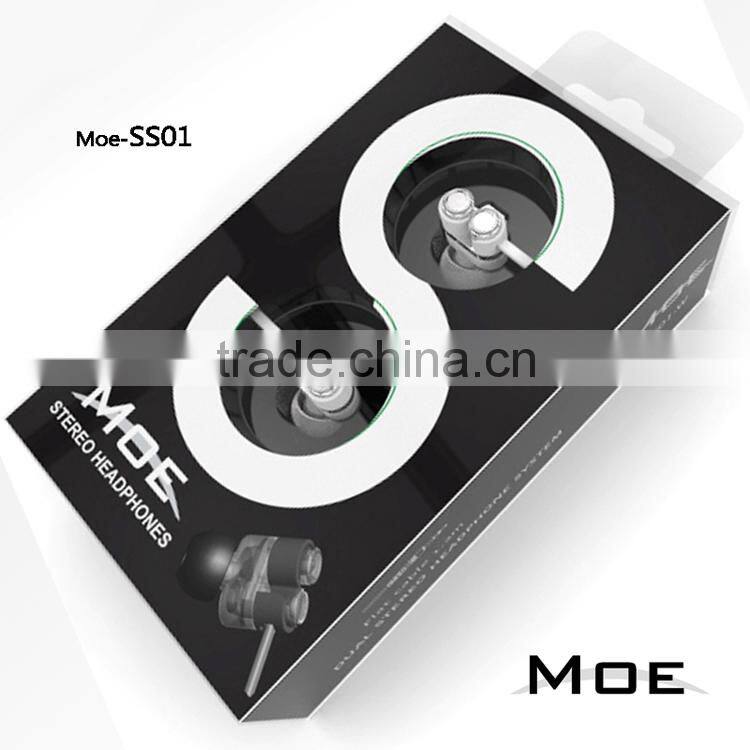 MOE SS01 Twin-Driver System High Fidelity Stereo Headphones In-Ear Earphones