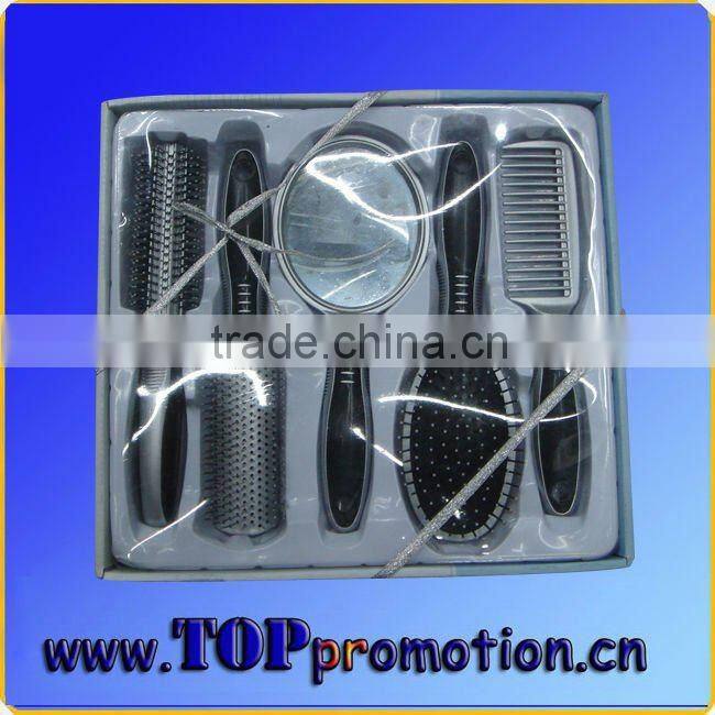 promotion plastic hairbrush set custom salon hair comb set