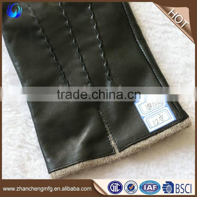 Factory made men sheepskin leather gloves with great price