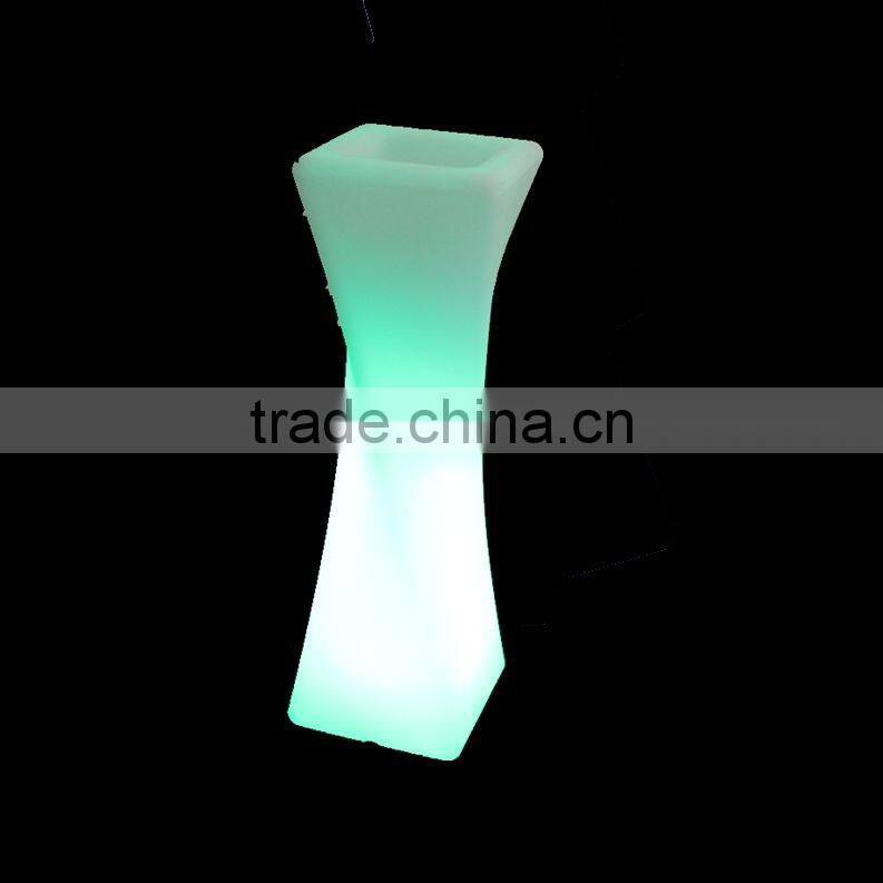 LED color changing decoration waterproof plastic twisted flower pot