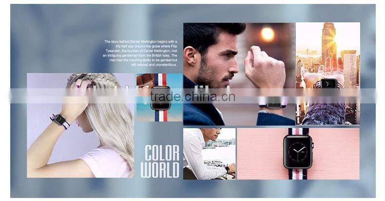 Burberry Fabric Multicolour Woven Nylon Watch Strap For iWatch 38 42 adjustable watch strap with Free adapter For Apple watch