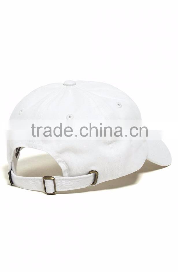 New design 100%cotton curved 2d embroidery custom metal buckle men hat wholesale china