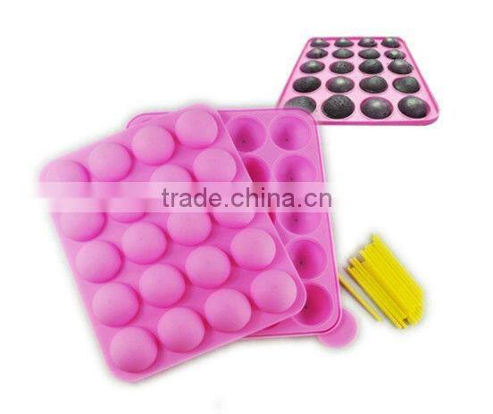 BPA Free 20 Holes Purple Silicone Lollipop Dessert Mold Cupcake Dessert Maker Chocolate Color