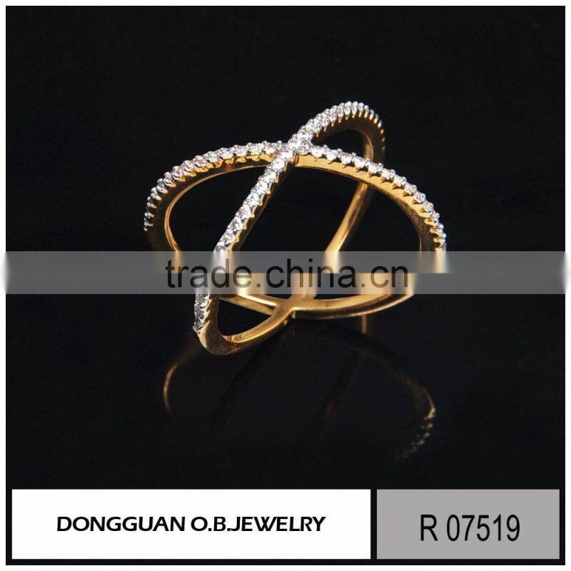 Fashion New Model Silver Ring Wedding Ladies Gold Finger Ring