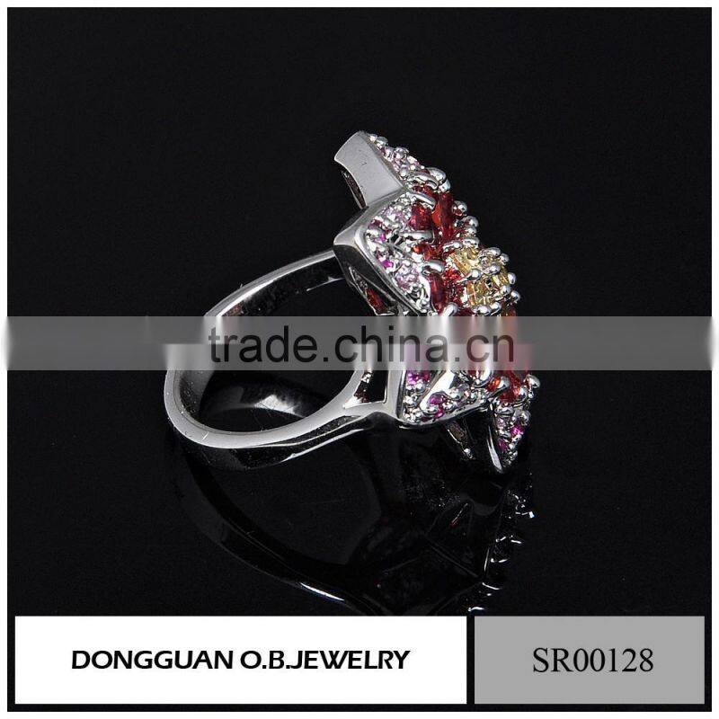 New Arrival Rings Jewelry /Colorful Flower Ring For Women/Stainless Steel Ring Design