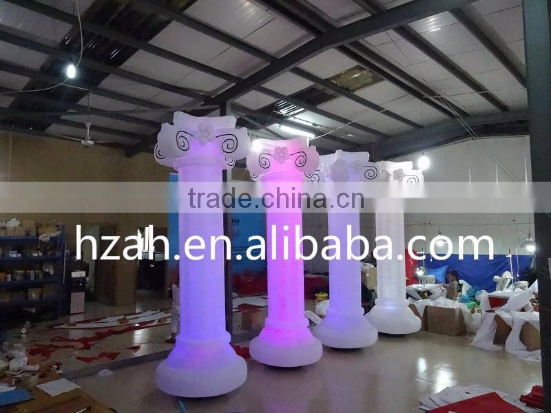 LED Lighting Inflatable Roman Column for Hall Decoration