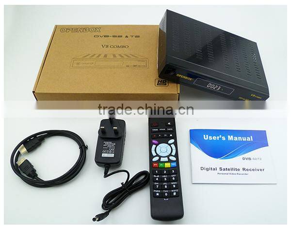 FTA Satellite Receiver DVB-S2+T2&T V8 Combo Support USB Wifi IPTV CAS PVR Twin Protocol Cccam Newcam MScam Youtube