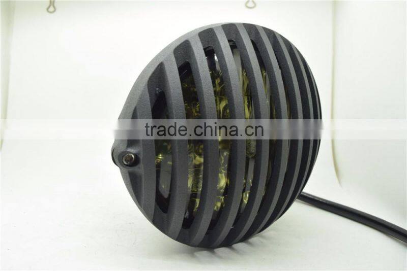 Smoke Lens Motorcycle Headlight Grille Headlight With Smoke Glass Lens