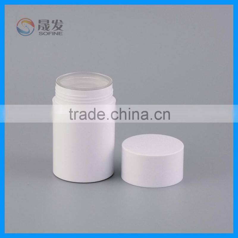 Plastic deodorant container packaging push up tube