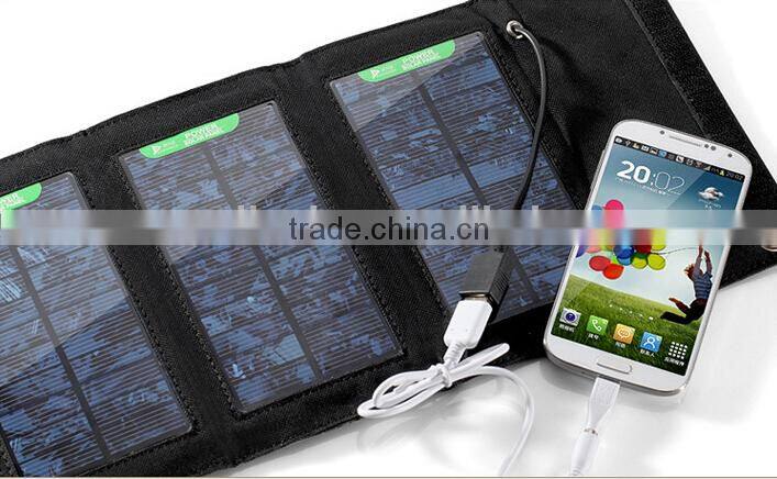 High Efficient 5W Foldable Solar Panel & Battery Charger