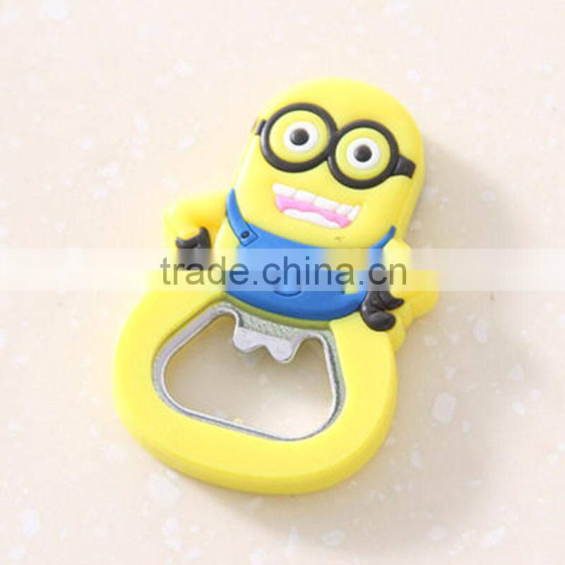 Different cartoon charaters logo printed soft PVC custom pvc beer opener