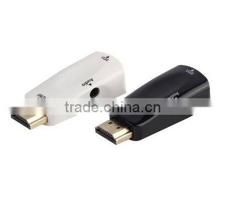 HDMI to VGA with Audio Cable HDMI to VGA Adapter Male To Female 1080p HDMI to VGA Converter For PC/HDTV