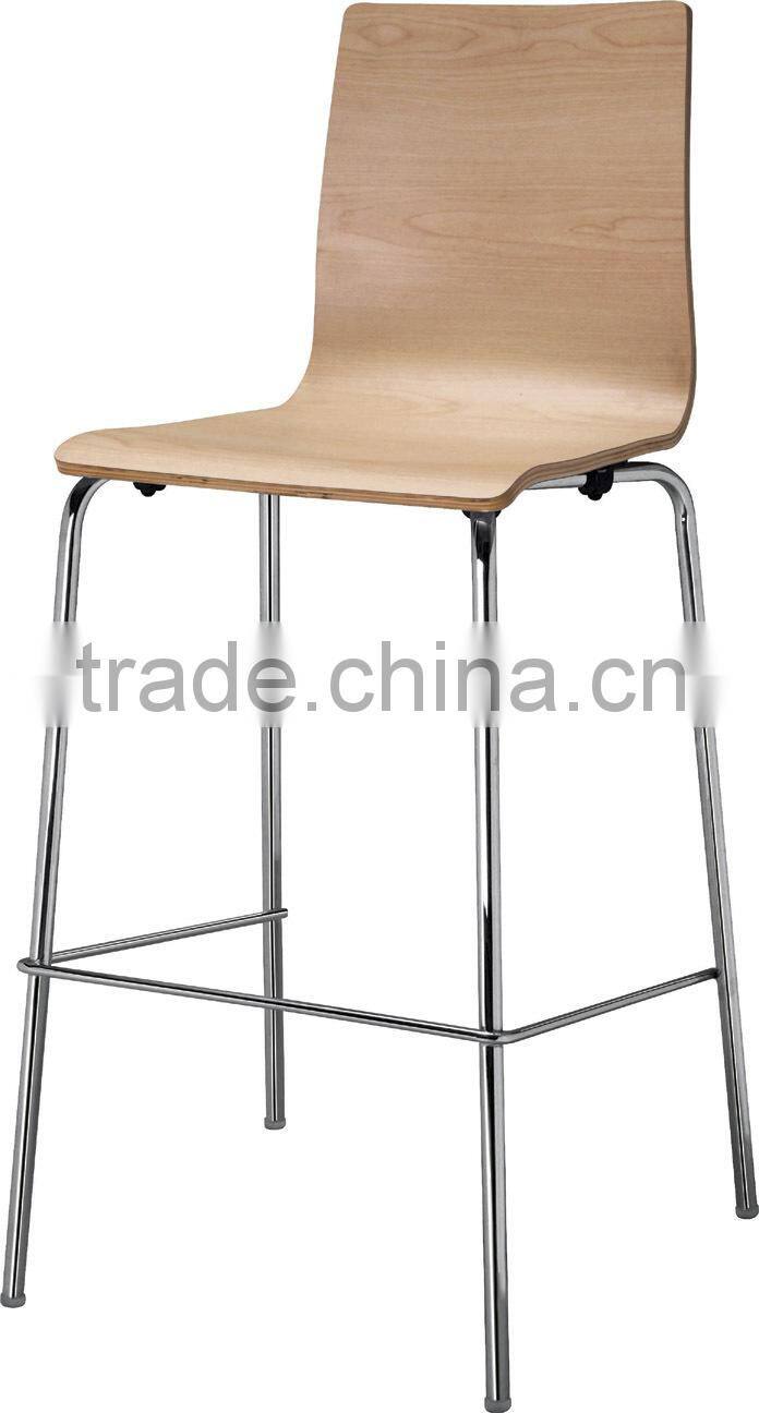 Modern wooden bar stool high chair