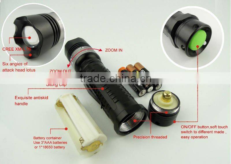 New Launched Aluminium CREE T6 Zoom Torch Light