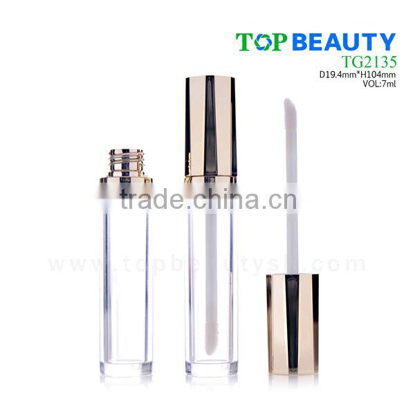 TG2135- 7ml Round Clear Plastic Empty Lipgloss Container