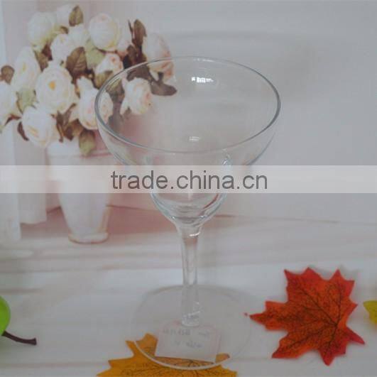 Transparent Stemmed Glass Ice Cream Cup with Pattern