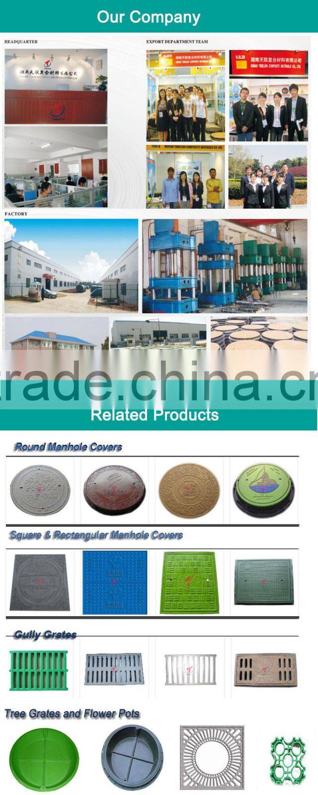 Newest Design high quality 600x600 B125 fiberglass OEM En124 manhole cover double seal with rubber gasket manhole cover seal