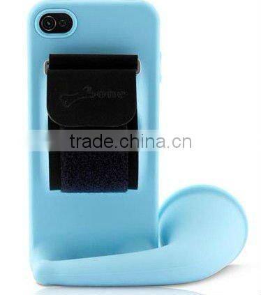 silicone hands-free bicycle amplifier for iphone 4