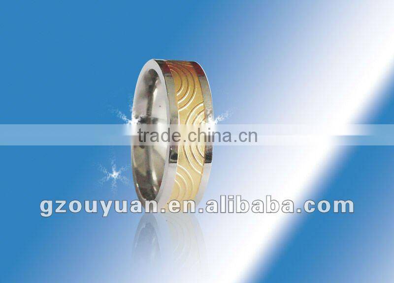 8MM High Quality Gold Plated Titanium Ring