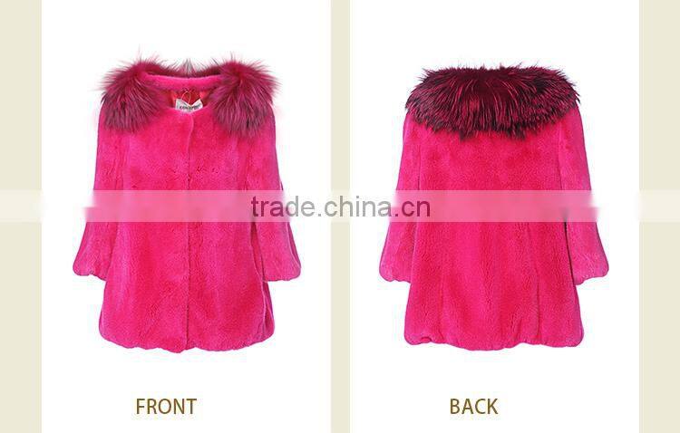 shenzhen OEM light pink women short mink fur coat for wholesale
