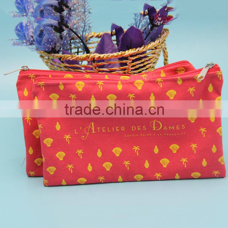 Small Decorated Canvas Zipper Bag