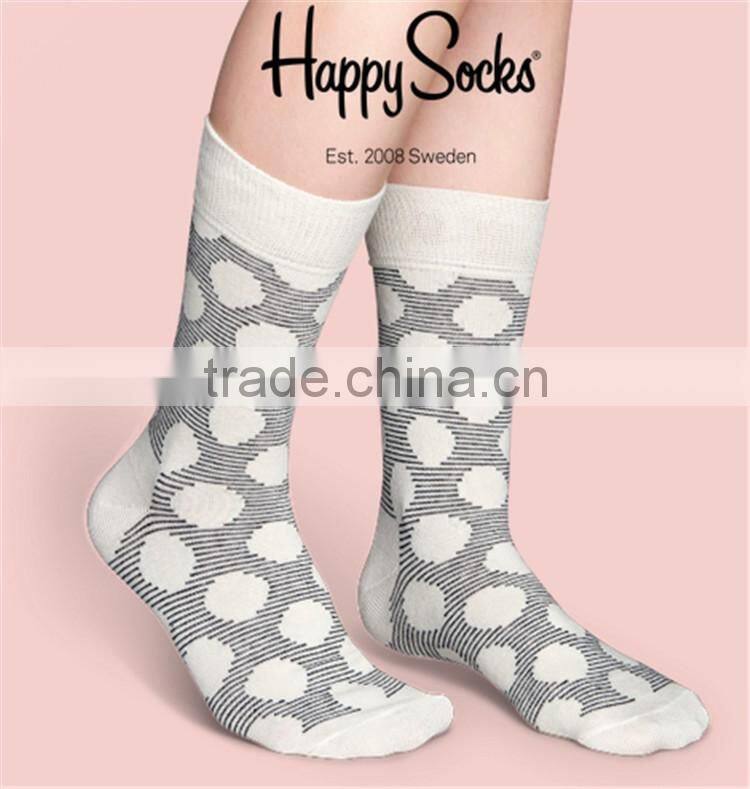 Custom Different Style Colorful Dotted Socks,Mens crew socks,happy dotted dress socks