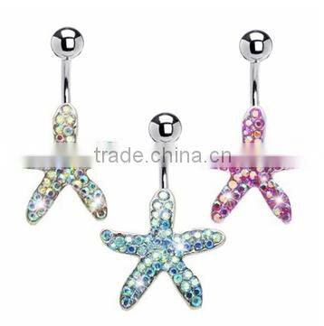 Acrylic belly navel piercings flower fleshed color navel ring make navel belly button rings