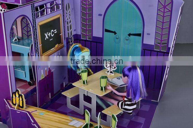 Russian 3D Puzzle child toys 3D DIY house