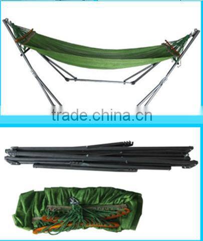 cheap foldable camping hammock with steel stands