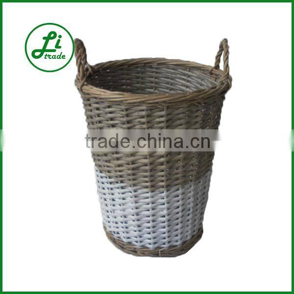 rustic willow woven planter basket
