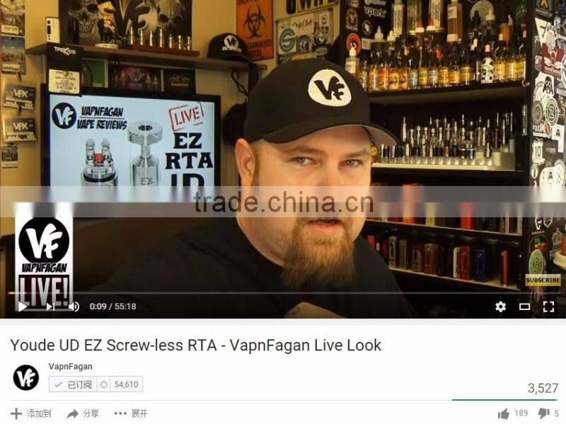 2016 UD hottest RTA! EZ RTA in Black color with screwless deck for easy DIY