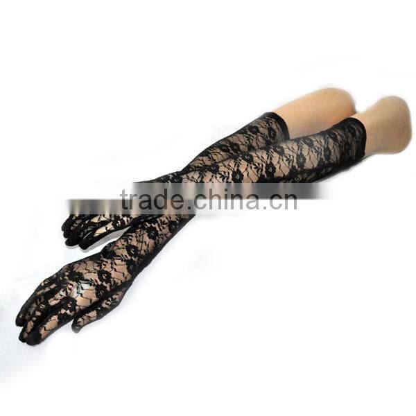 new design black long party sexy gloves for women