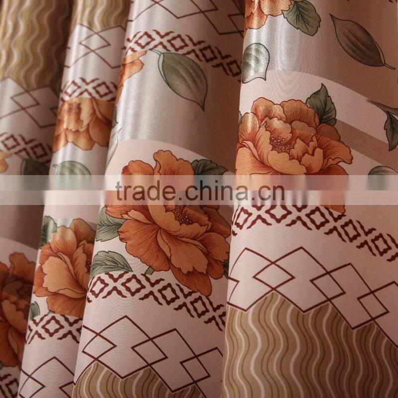 280cm polyester woven blackout curtain, custom fabric printing