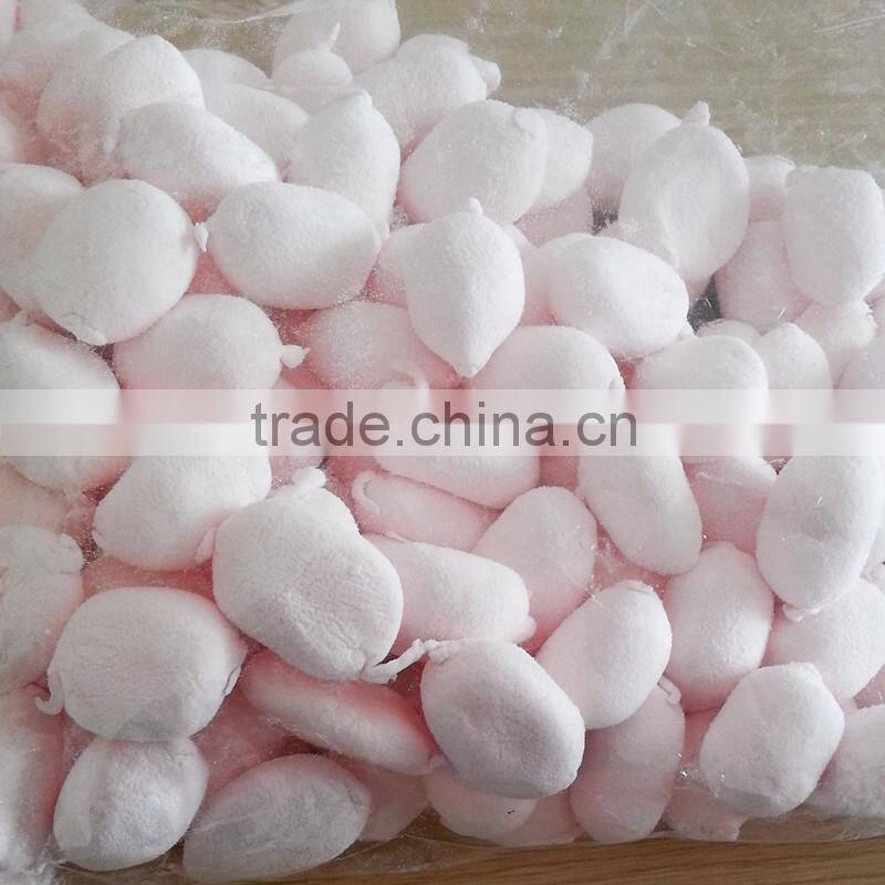 Pillow shaped soft marshmallow filled fruit jam