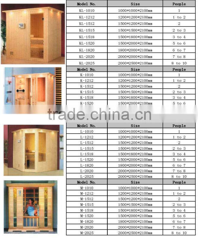 Full-body dry steam sauna equipment/detox sauna room combo/relax sauna room