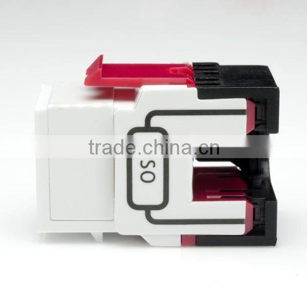 ISO RJ45 8P8C UTP 180Degree Cat 6A Keystone Jack