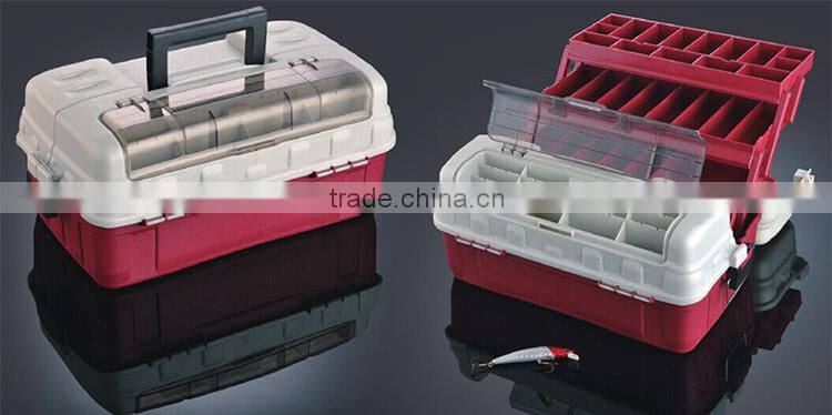 In Stock clear plastic durable compartment portable fishing lure box