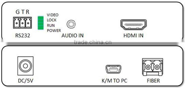 HDMI 3G 10km USB keyboard and mouse KVM function video fiber optic transmitter receiver