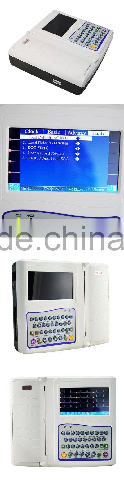 Hospital and clinic used Standard 12 leads portable ecg machine with CE,FDA marked