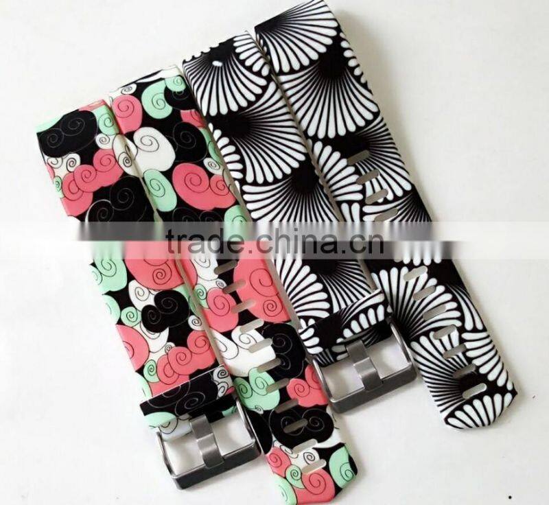 New Fashion Printed Silicone Band Strap For Fitbit Charge 2 Smart Bracelet Strap For Charge2 bands No Tracker