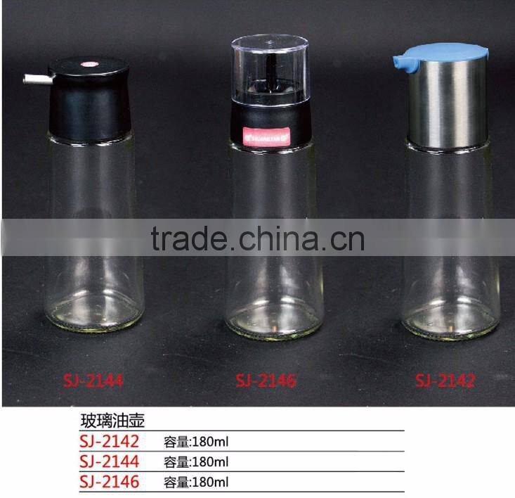 upscale glass kitchenware, oil/vinegar/sauce glass pot