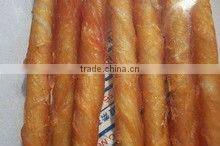rawhide stick twined by chicken