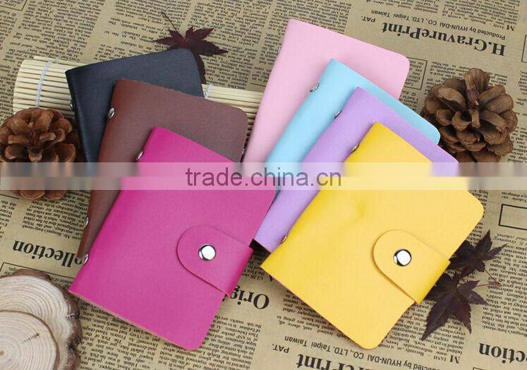 Women Ladies Soft Candy Color Holder Pocket Business ID Credit Card Case Bag Box Wallet With Cheap Price