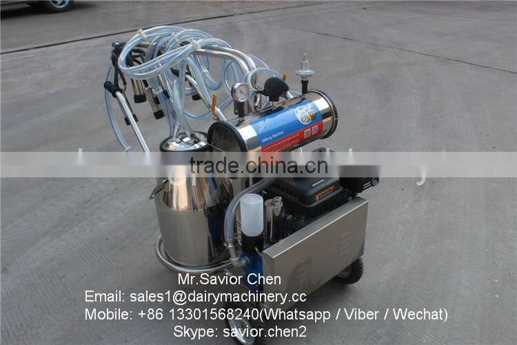 Two Cows Mobile Milking Machine With 4000W Gasoline Engine