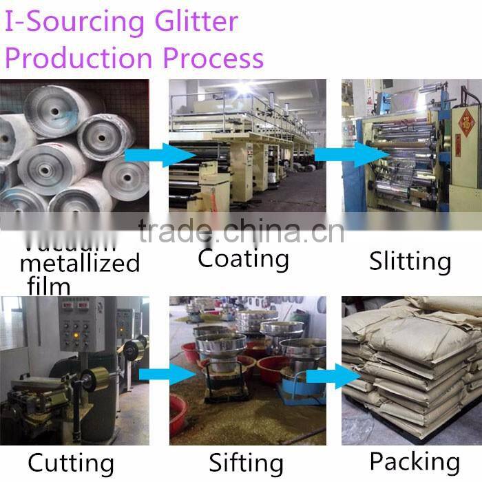 ISO 9001PET glitter for plastic application